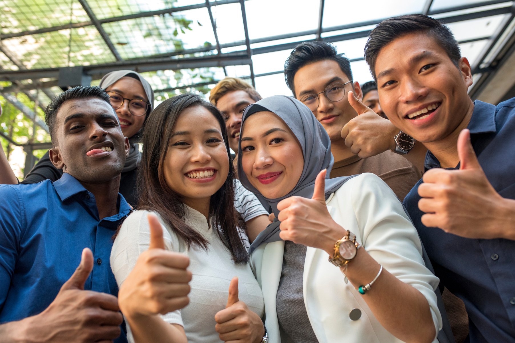 Young malaysian friends